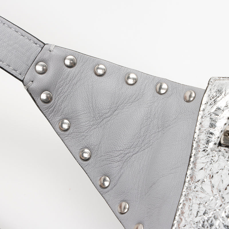 Valentino Metallic Calfskin Rockstud Belt Bag (SHF-15787)