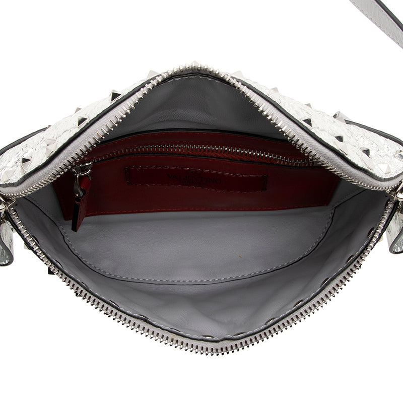 Valentino Metallic Calfskin Rockstud Belt Bag (SHF-15787)