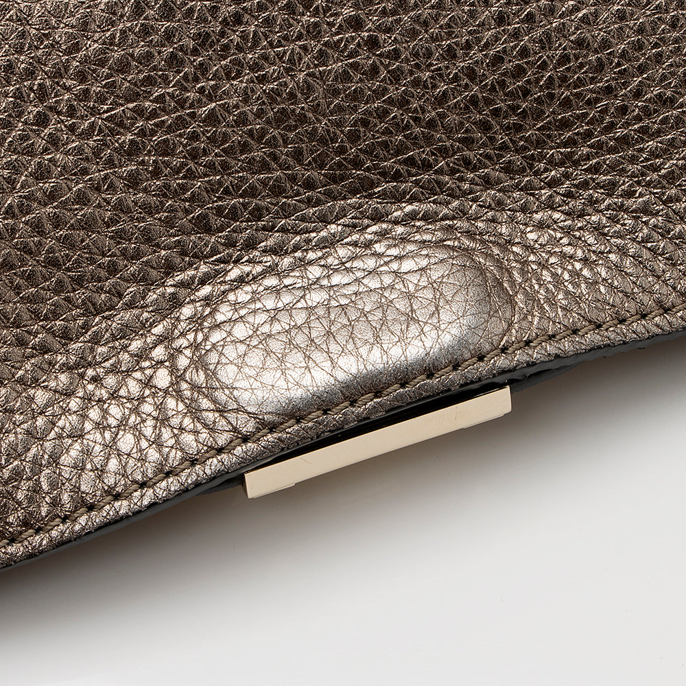 Valentino Metallic Calfskin Rockstud Messenger Bag (SHF-21791)