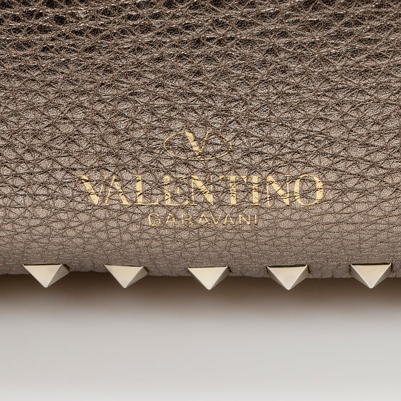 Valentino Metallic Calfskin Rockstud Messenger Bag (SHF-21791) – LuxeDH