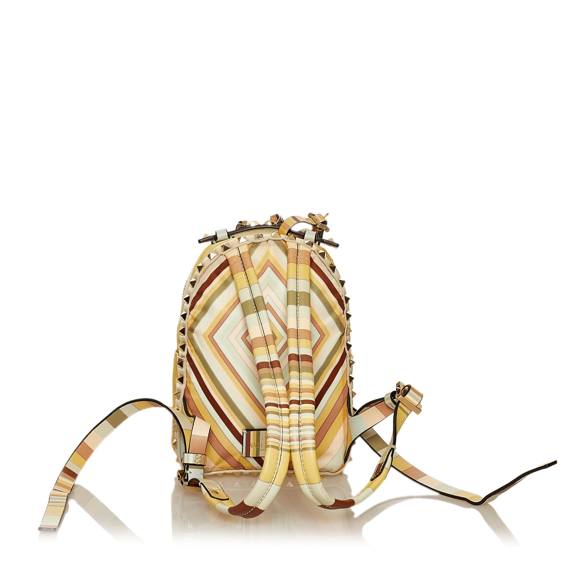 Valentino Mini Native Couture 1975 Rockstud Nylon Backpack (SHG-29549)