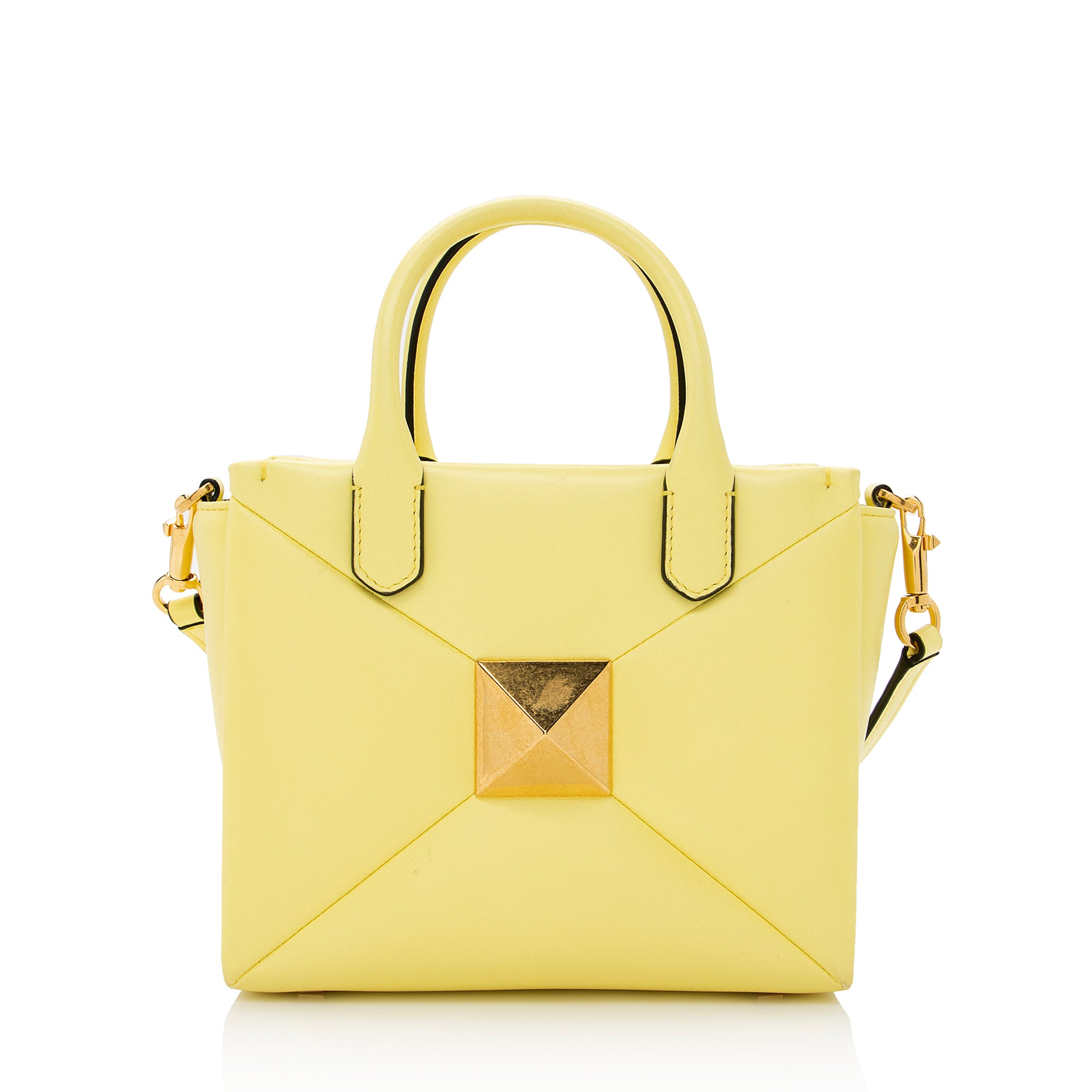 Valentino Nappa Leather One Stud Small Tote (SHF-22202)