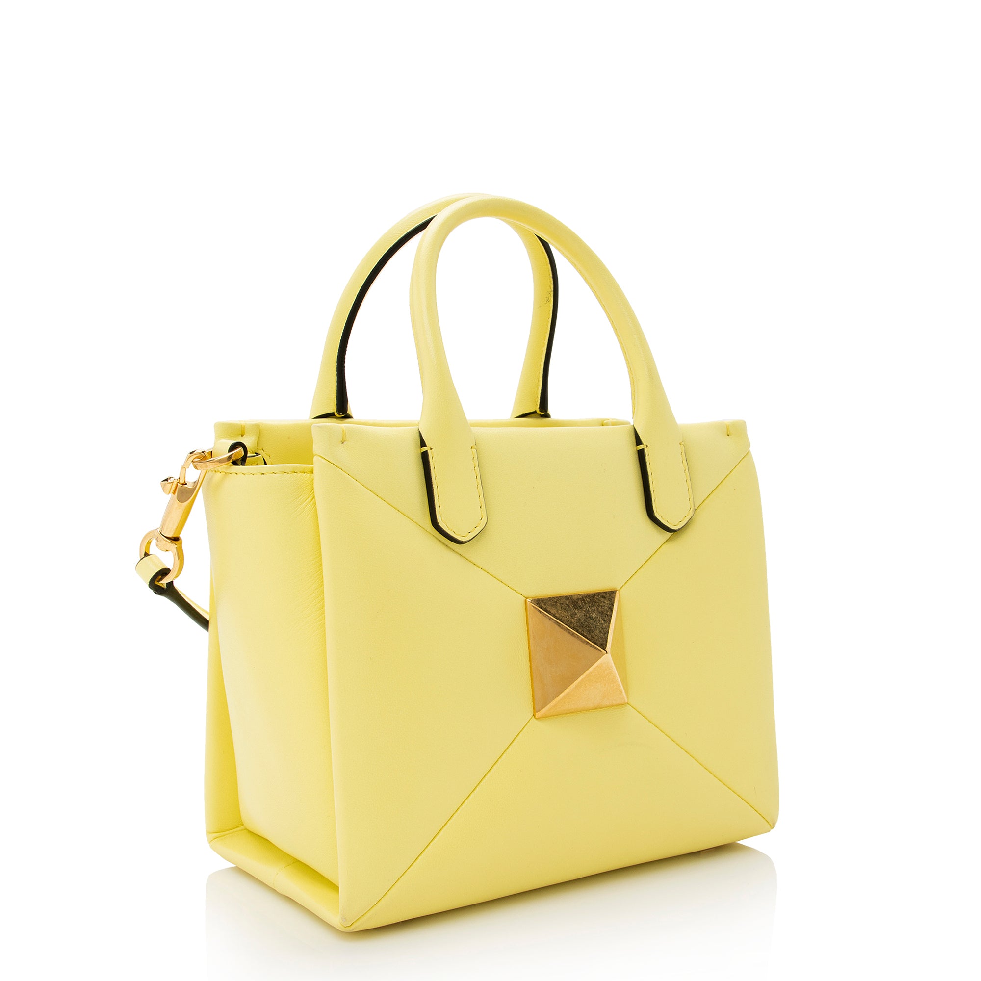 Valentino Nappa Leather One Stud Small Tote (SHF-22202)