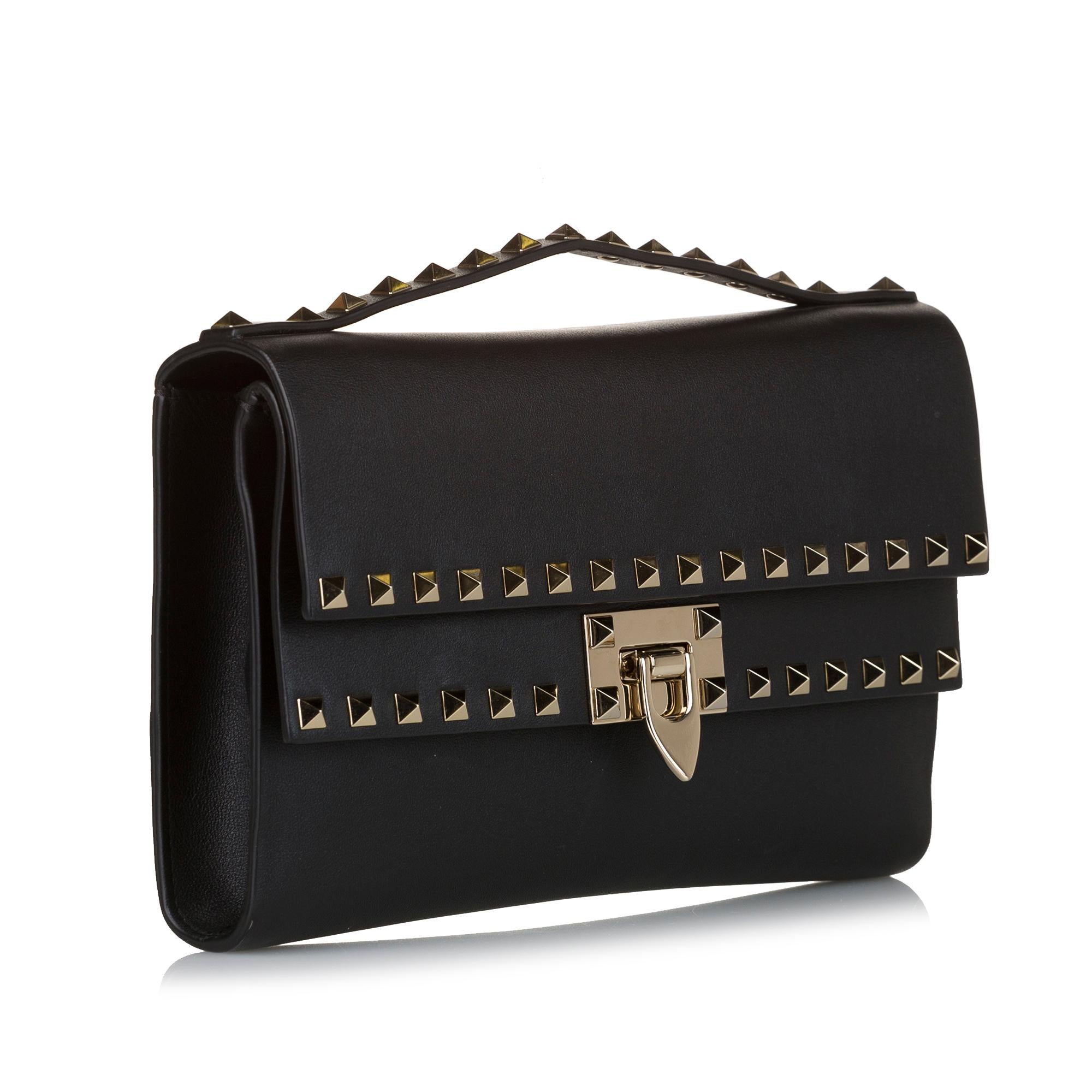 Valentino Rockstud Double Flap Satchel (SHG-34842)