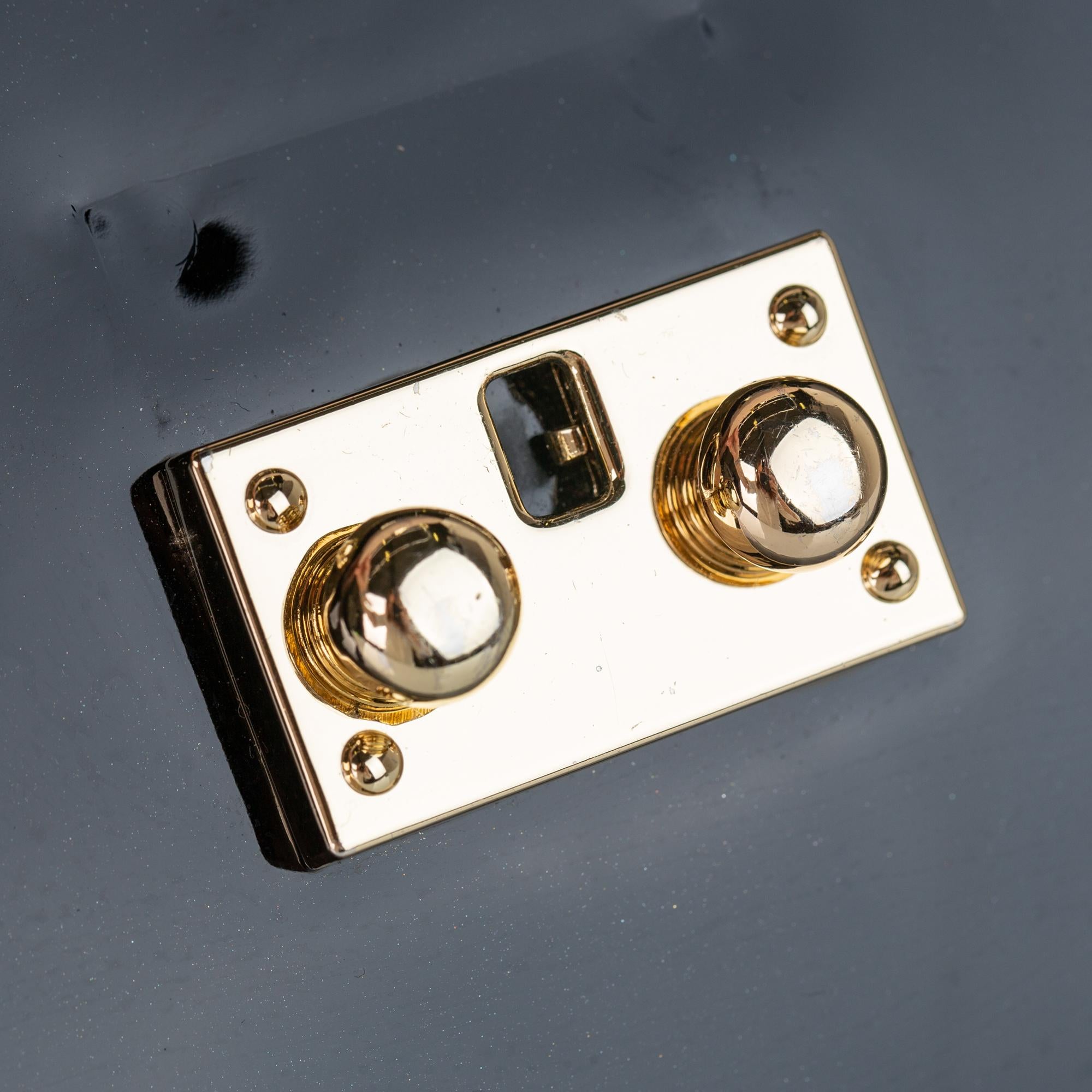 Valentino Rockstud Glam Lock Patent Leather Crossbody Bag (SHG-34296)