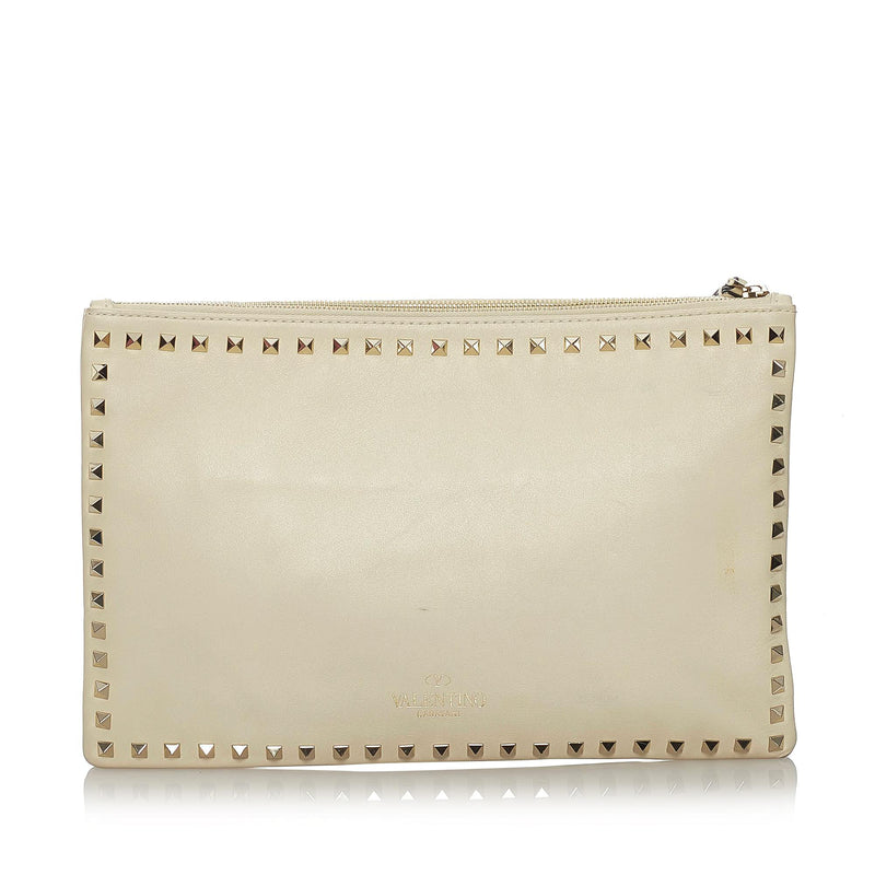 Valentino Rockstud Leather Clutch Bag (SHG-29236)
