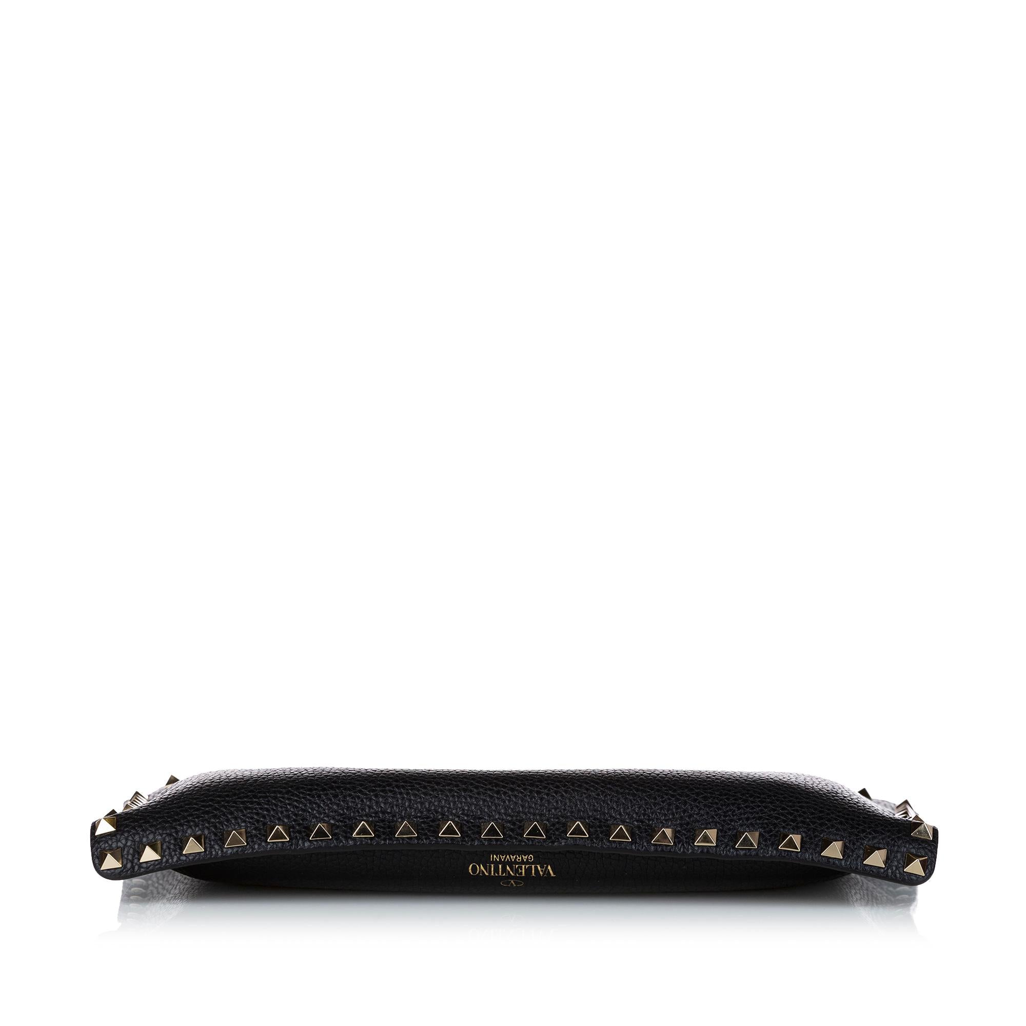 Valentino Rockstud Leather Clutch Bag (SHG-30059)