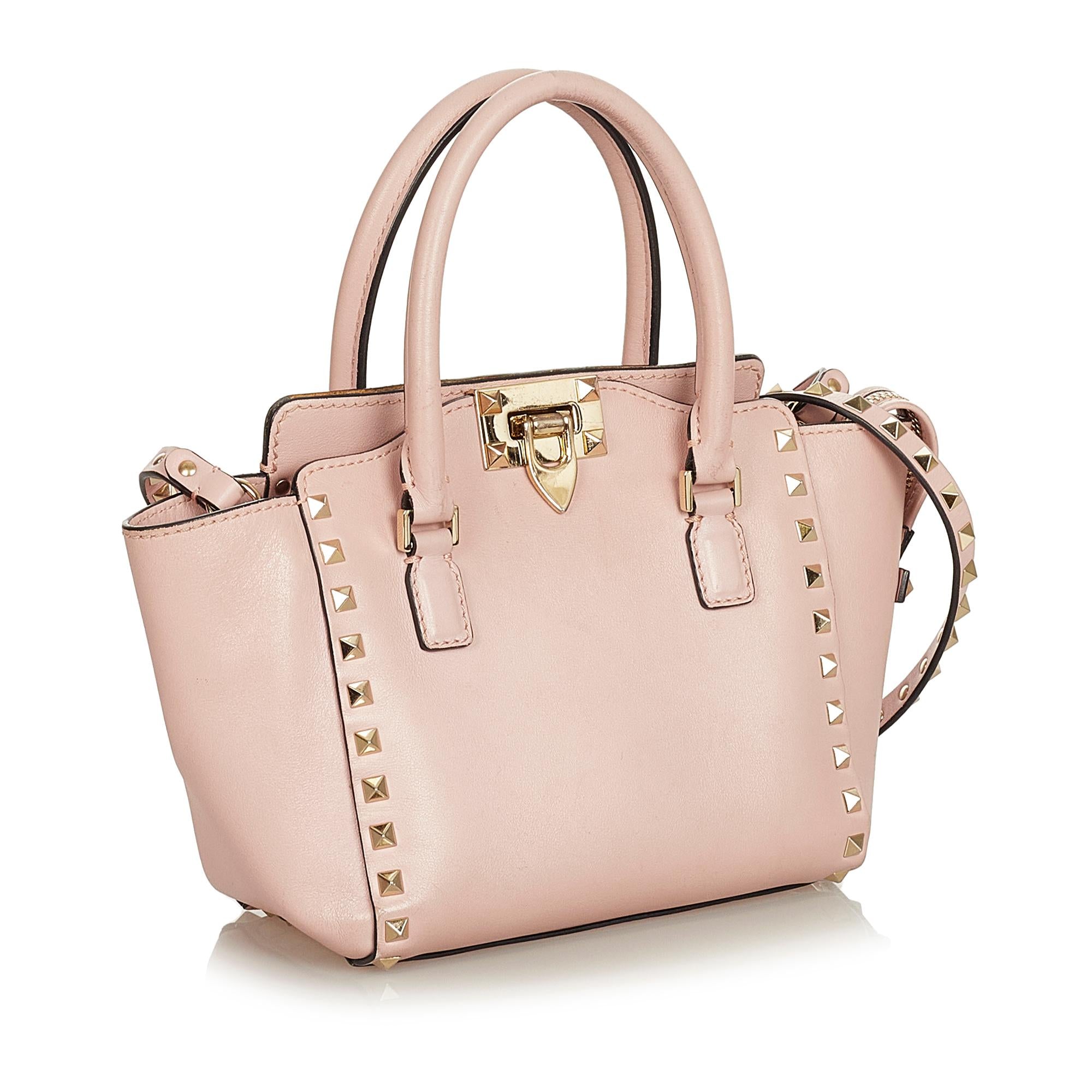 Valentino Rockstud Leather Satchel (SHG-34013)