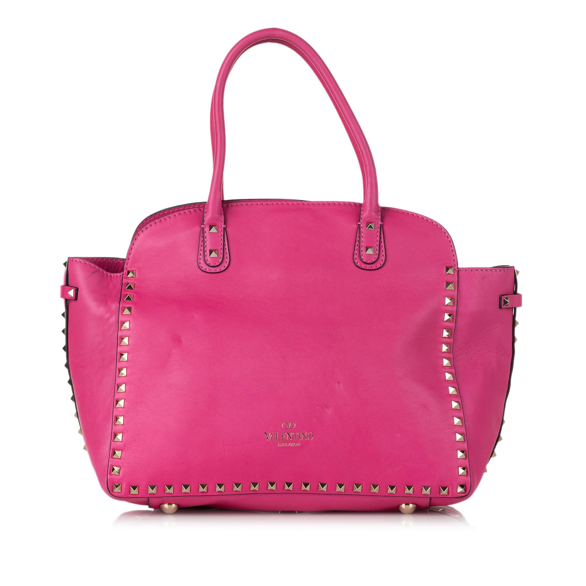 Valentino Rockstud Leather Satchel (SHG-35511)