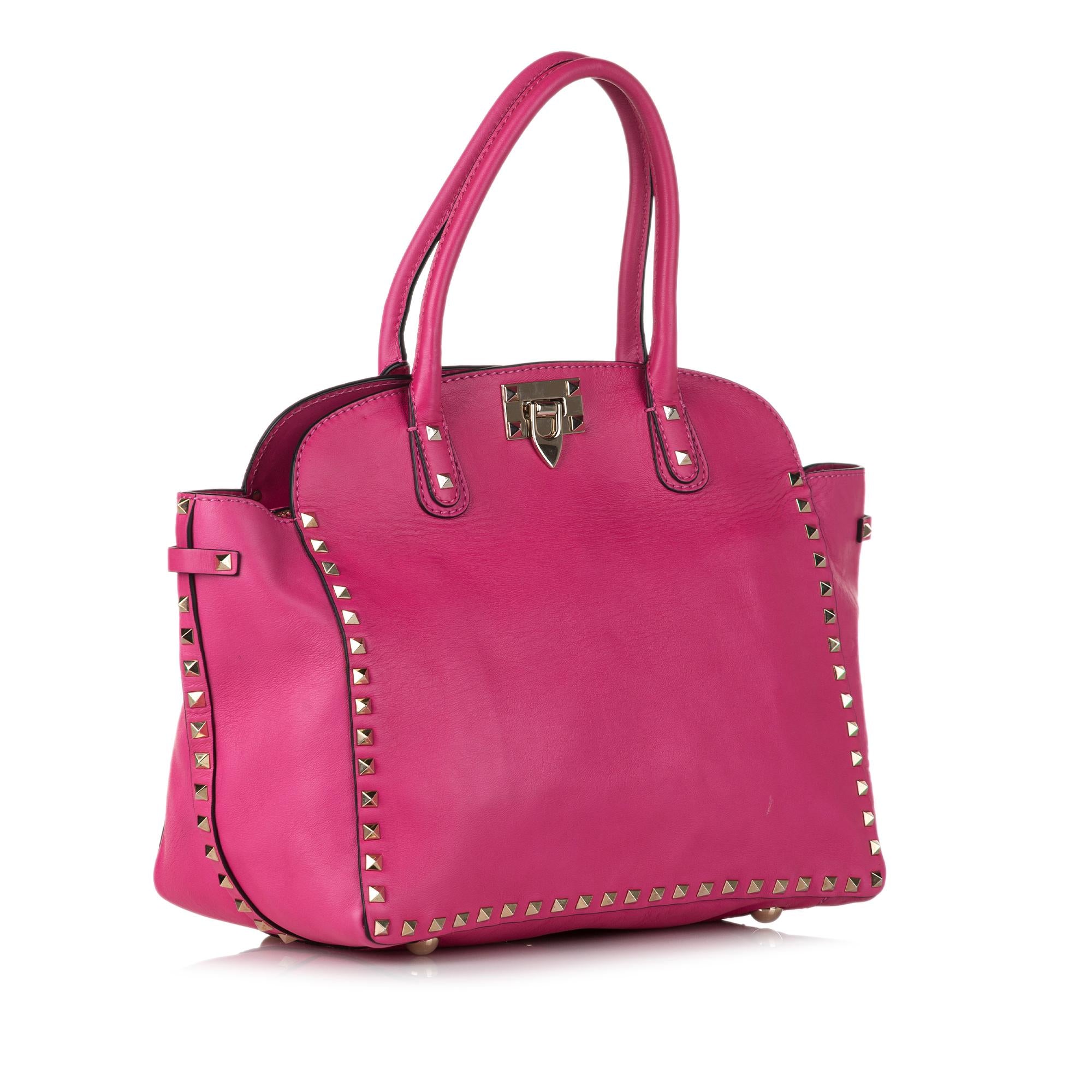 Valentino Rockstud Leather Satchel (SHG-35511)