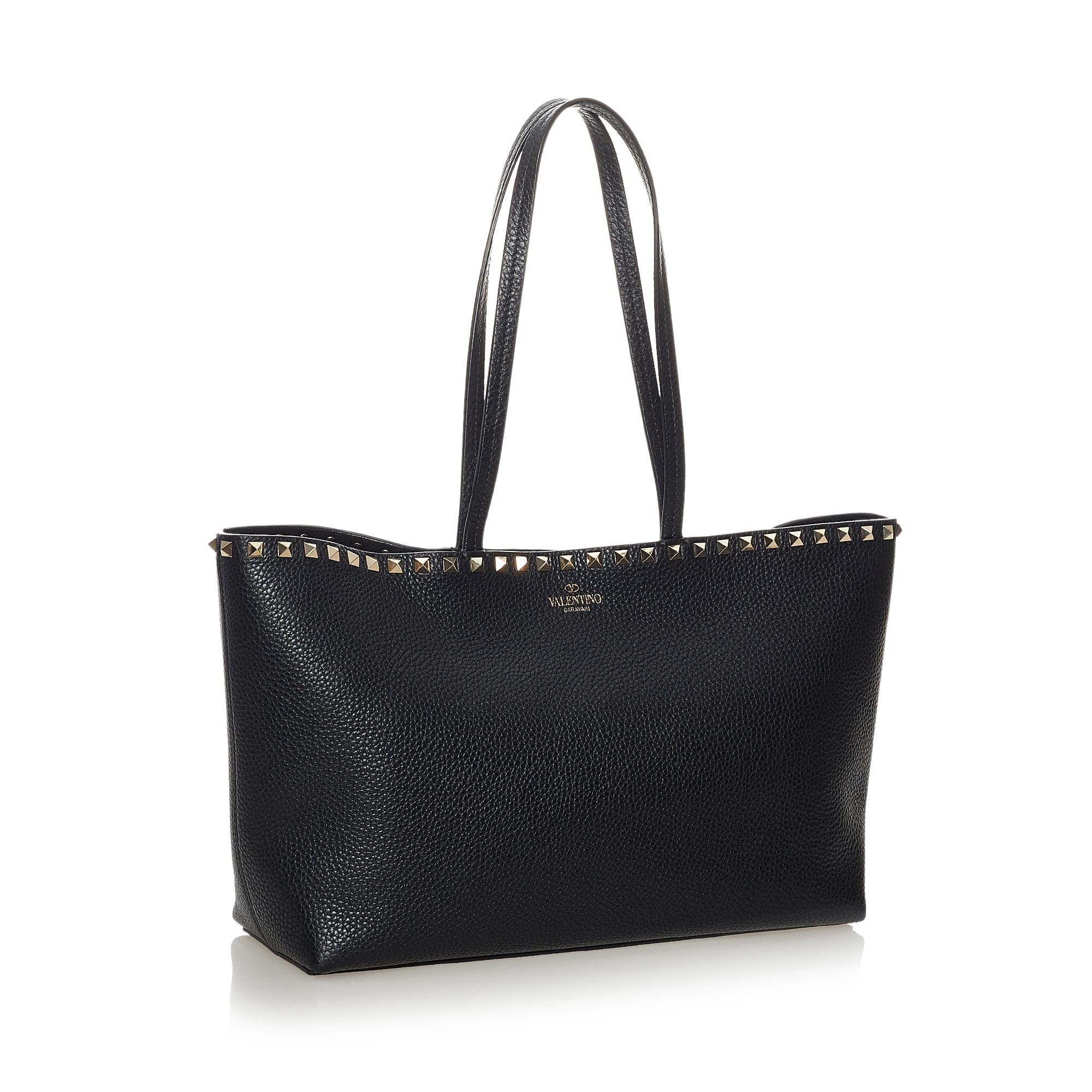 Valentino Rockstud Leather Tote Bag (SHG-28268)