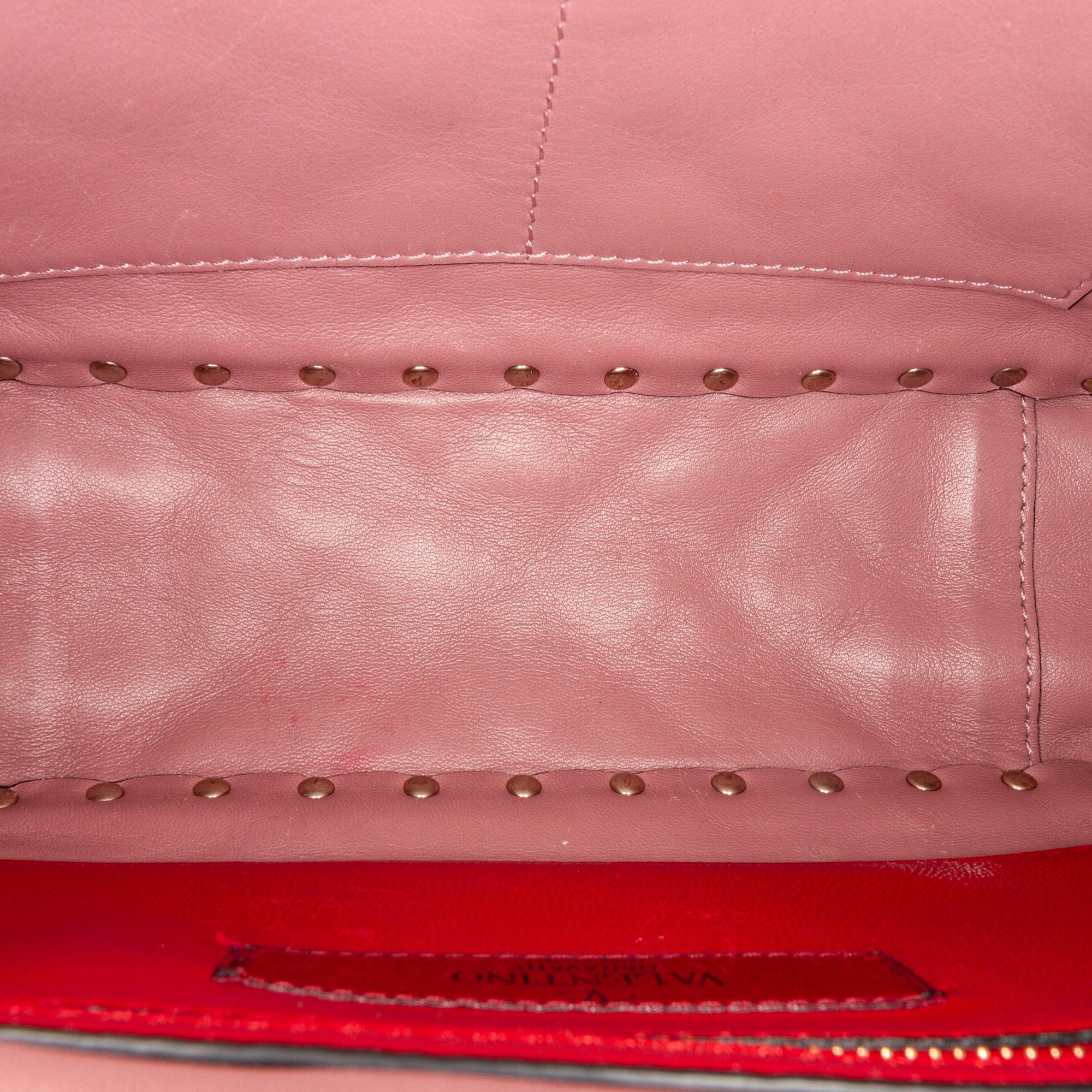 Valentino Rockstud Spike Leather Satchel (SHG-28789)