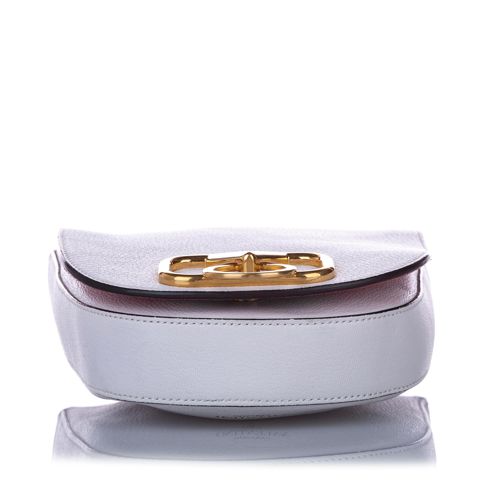 Valentino VRing Leather Saddle Bag (SHG-22715)