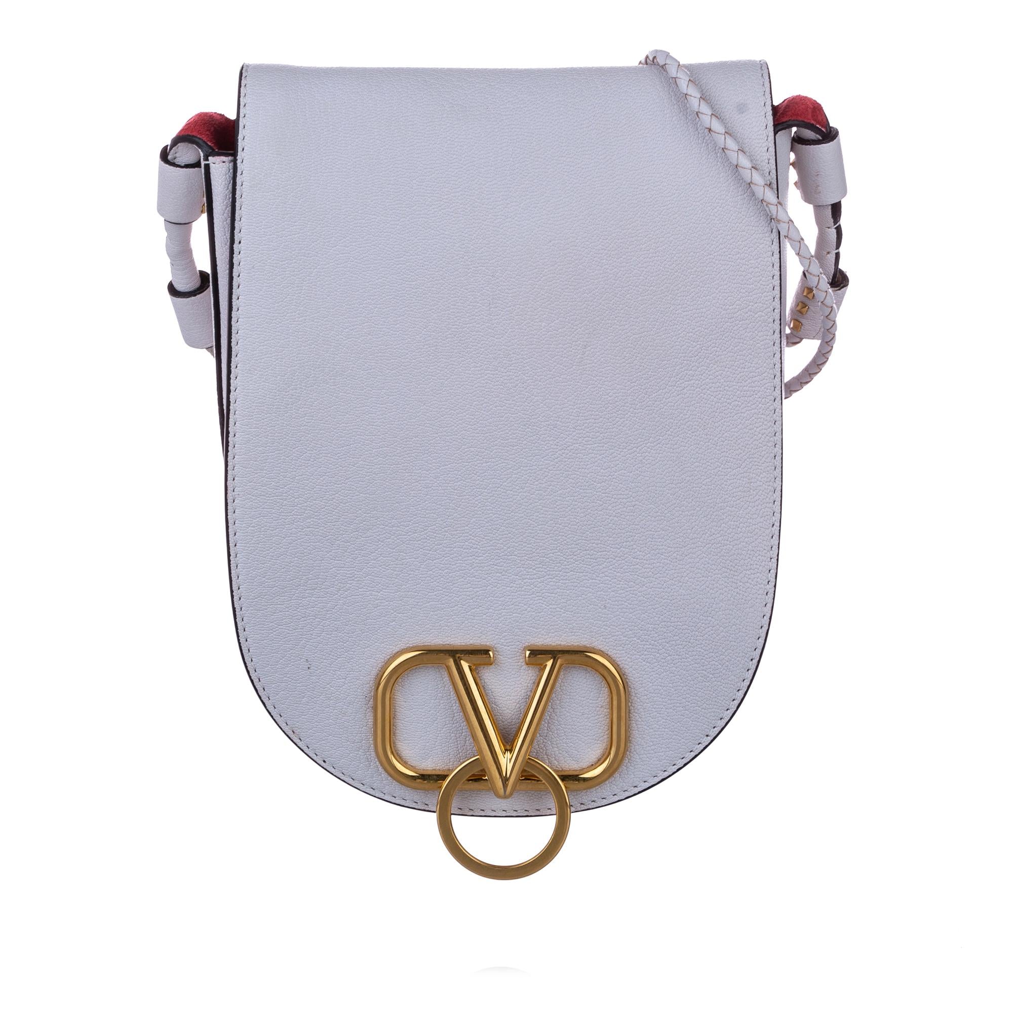 Valentino VRing Leather Saddle Bag (SHG-22715)