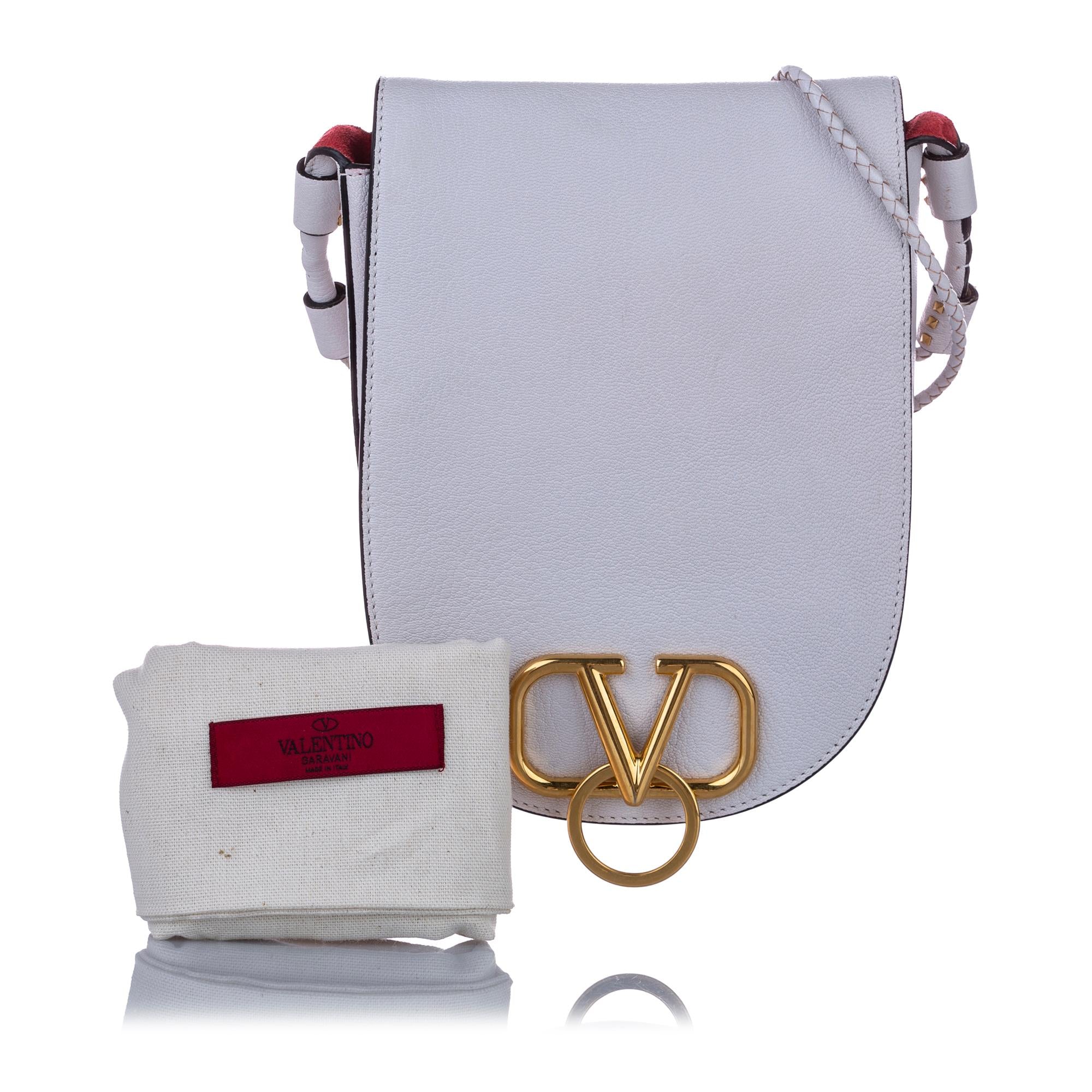 Valentino VRing Leather Saddle Bag (SHG-22715)