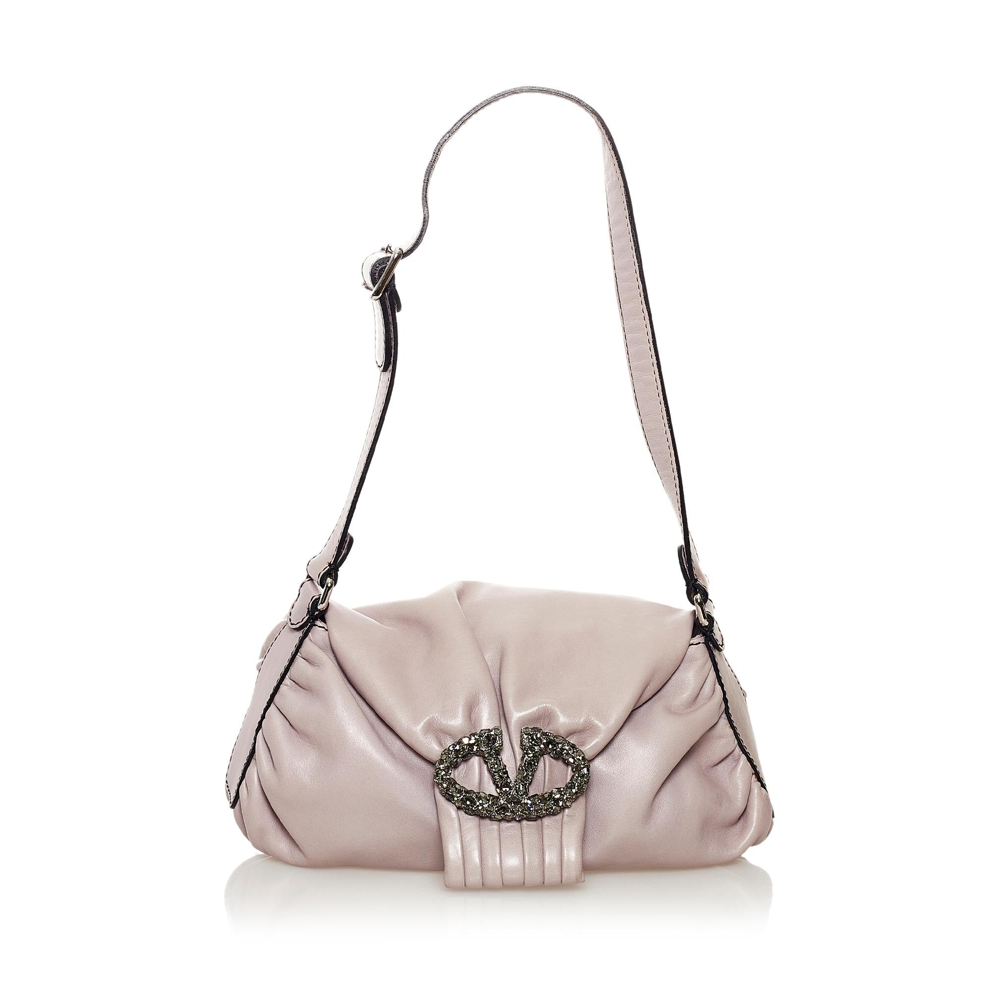 Valentino VRing Leather Shoulder Bag (SHG-32289)