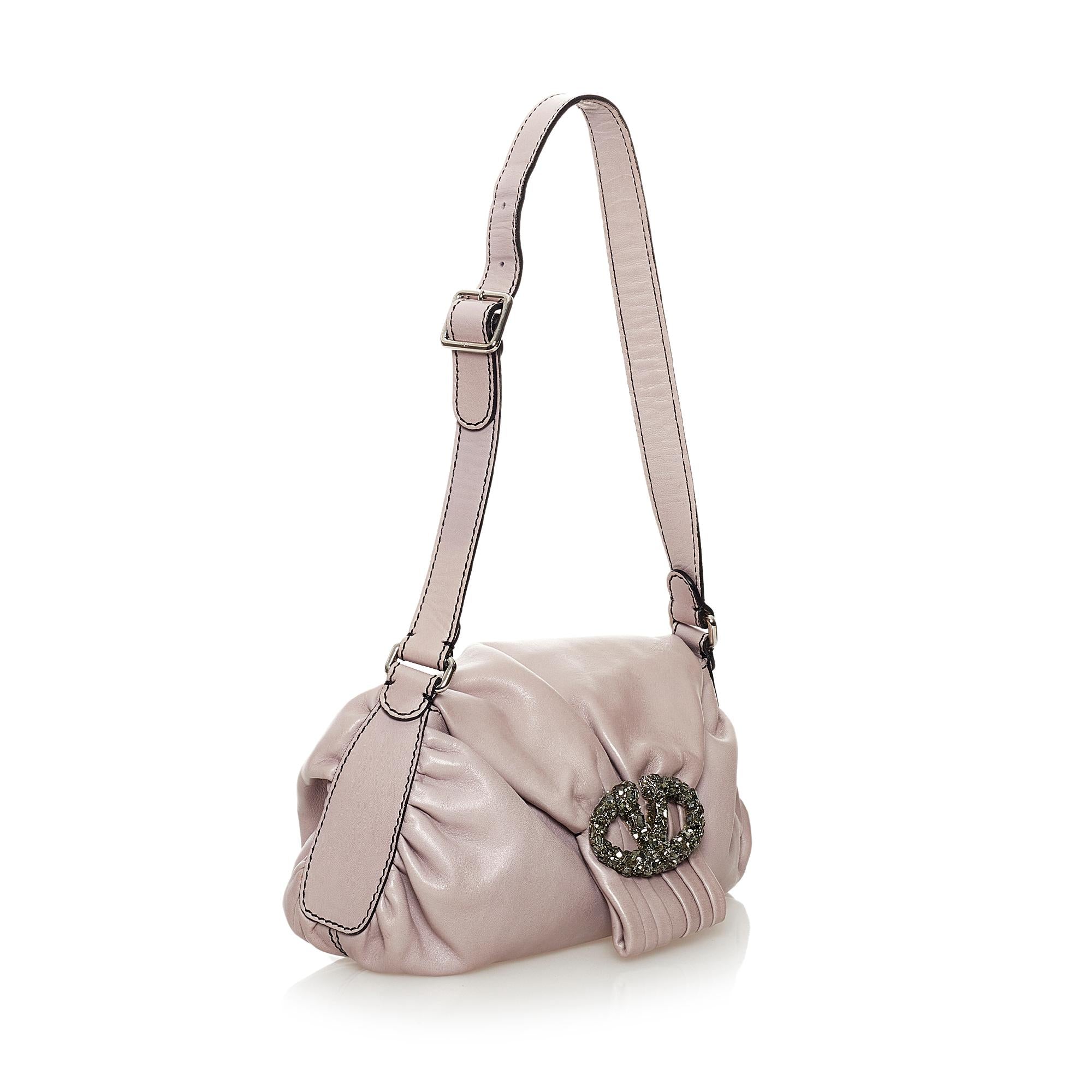 Valentino VRing Leather Shoulder Bag (SHG-32289)