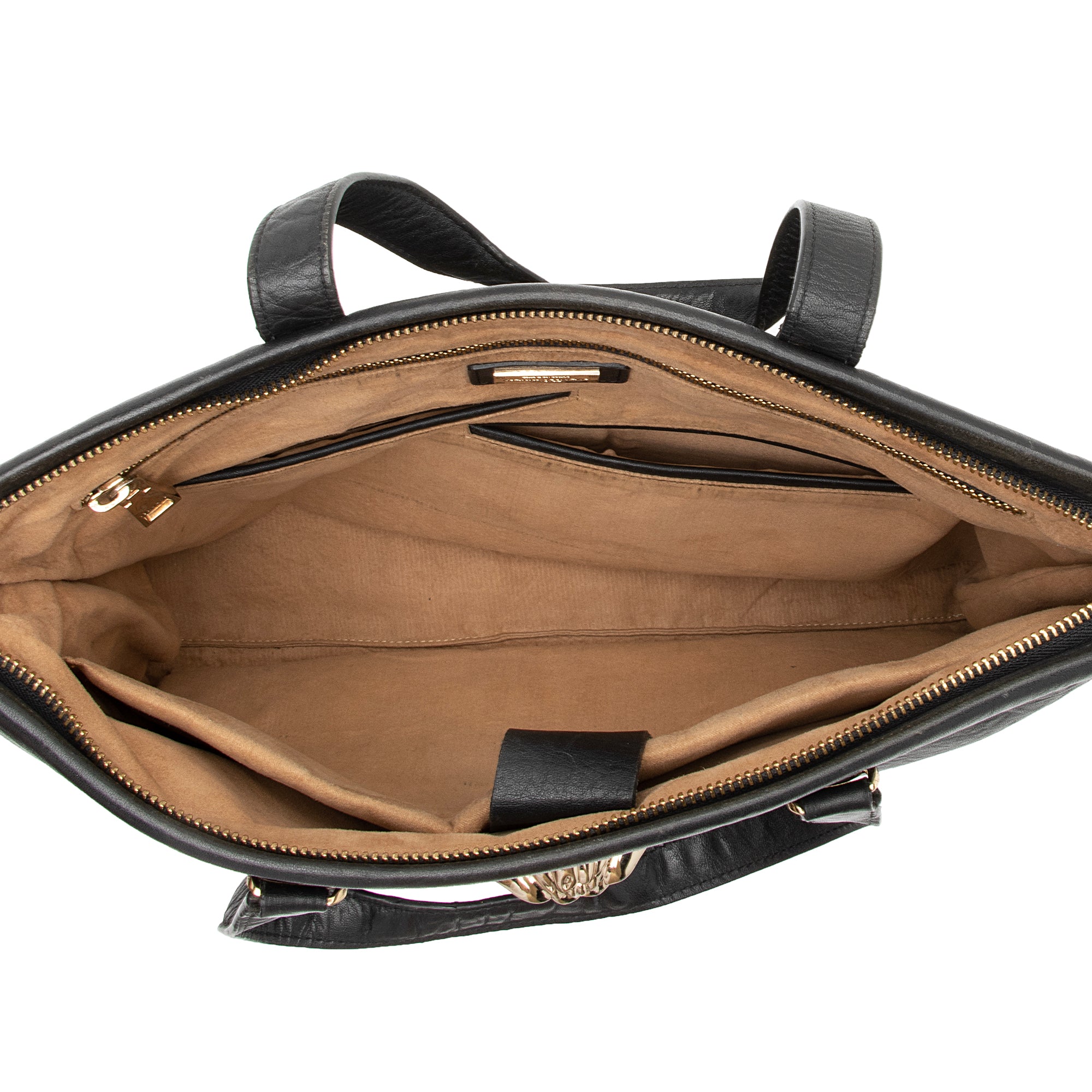 Versace Calfskin La Medusa Convertible Messenger Tote (SHF-XAvM3m)