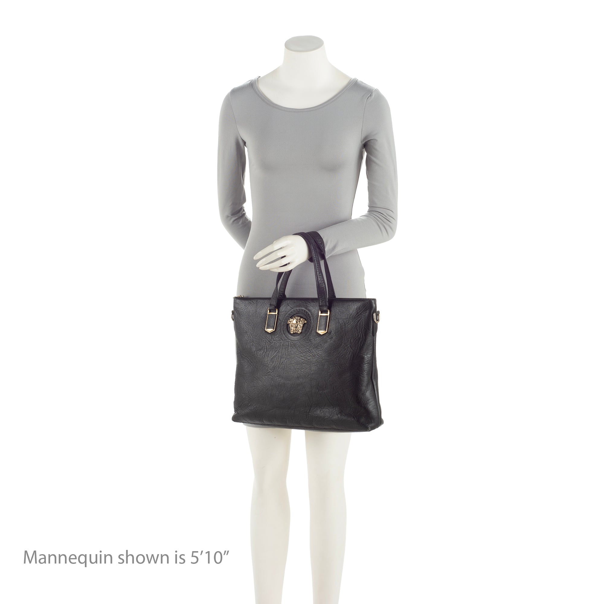 Versace Calfskin La Medusa Convertible Messenger Tote (SHF-XAvM3m)