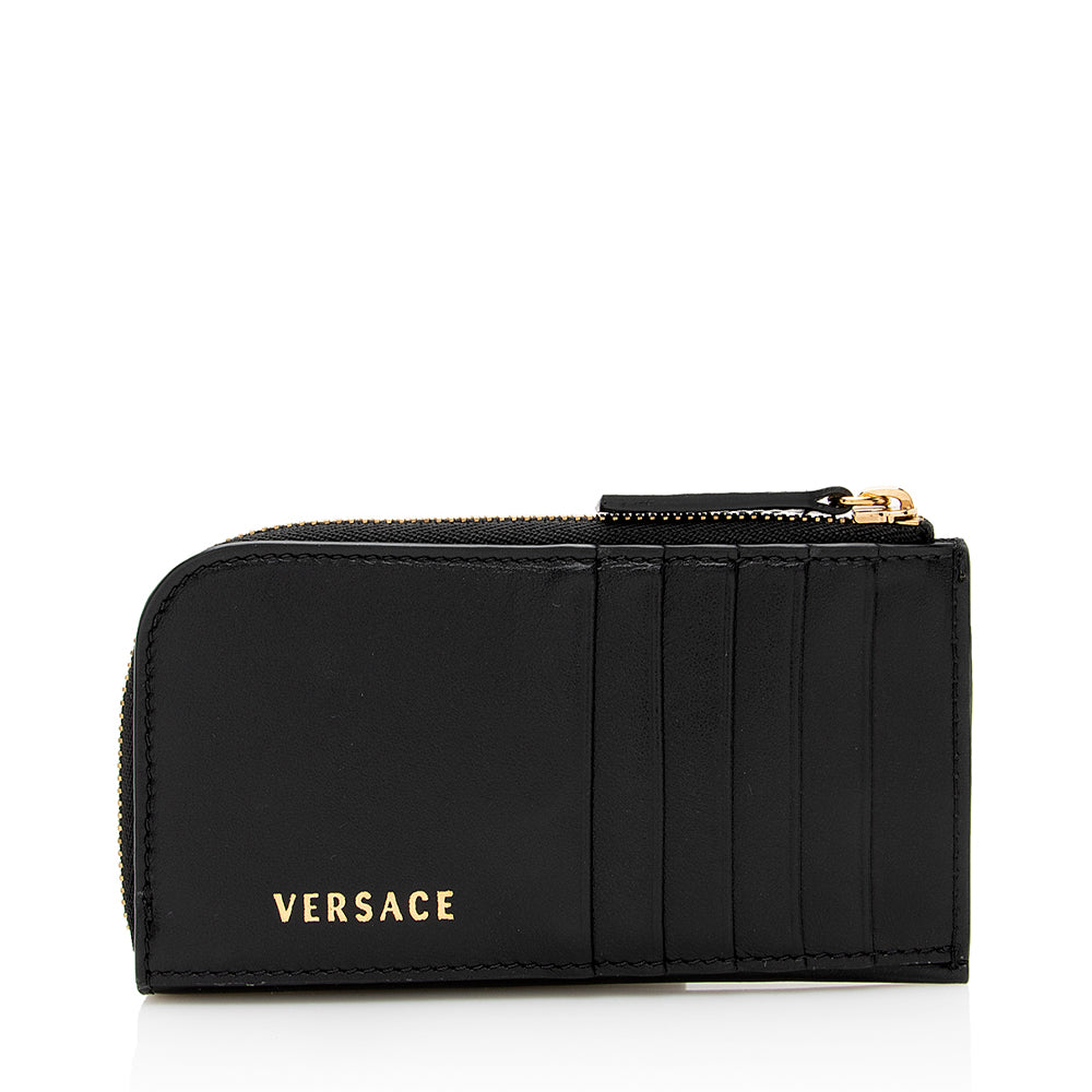 Versace Leather Medusa Studded Card Case (SHF-20207)