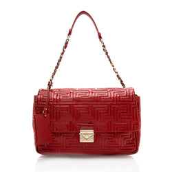 Versace Quilted Patent Leather Shoulder Bag (SHF-18276)